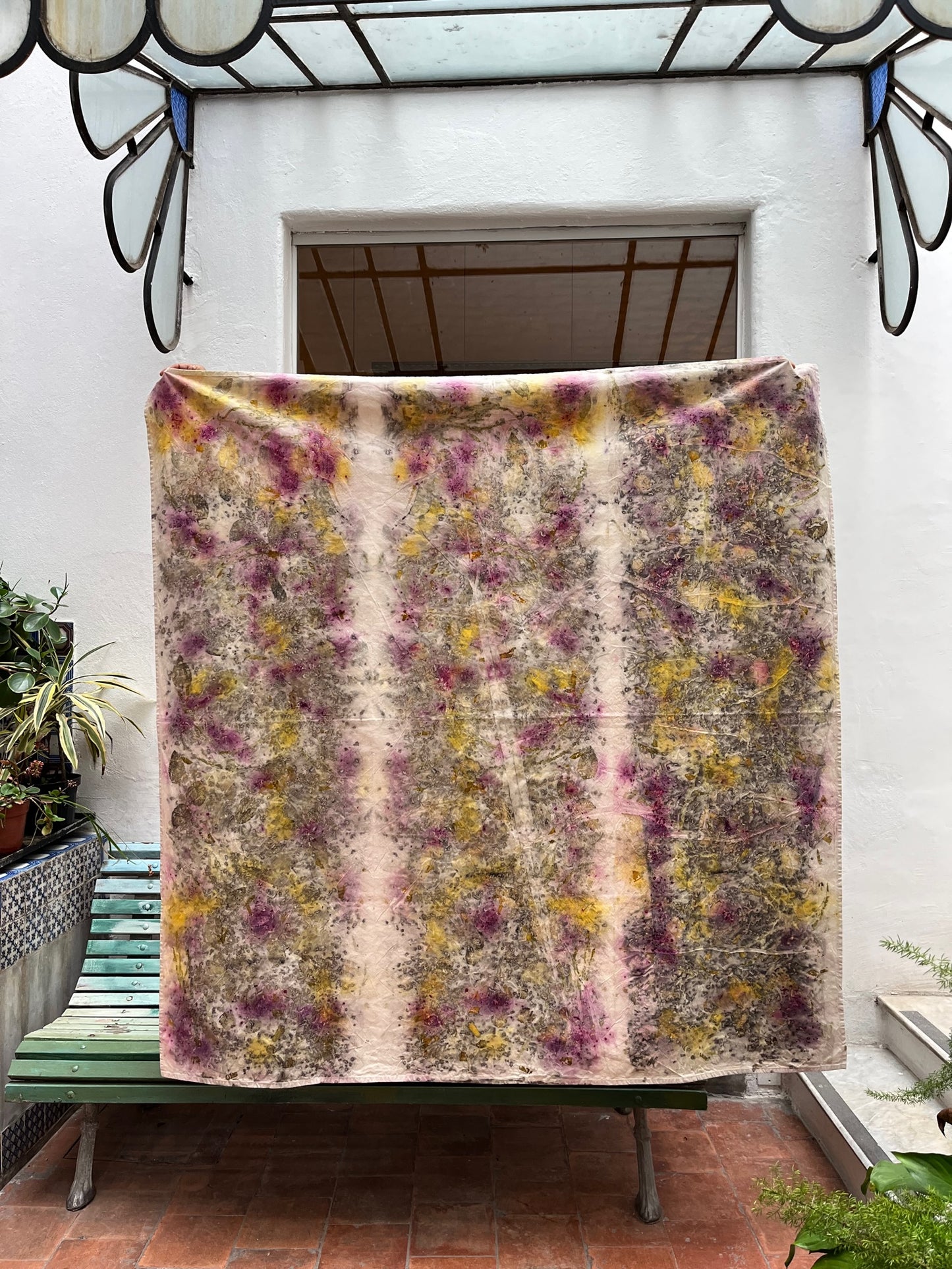 Mantel/Lona PICNIC con ecoprint *25% OFF*