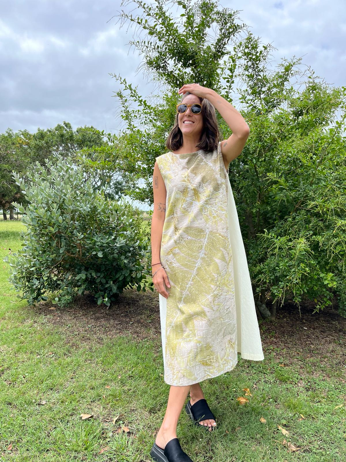 Vestido A Ecoprint 30% off