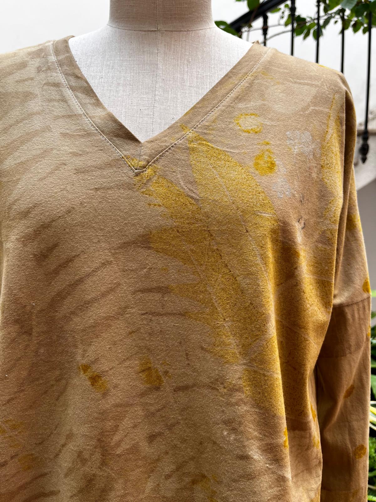 Remera VIDA ecoprint verde II 20% off