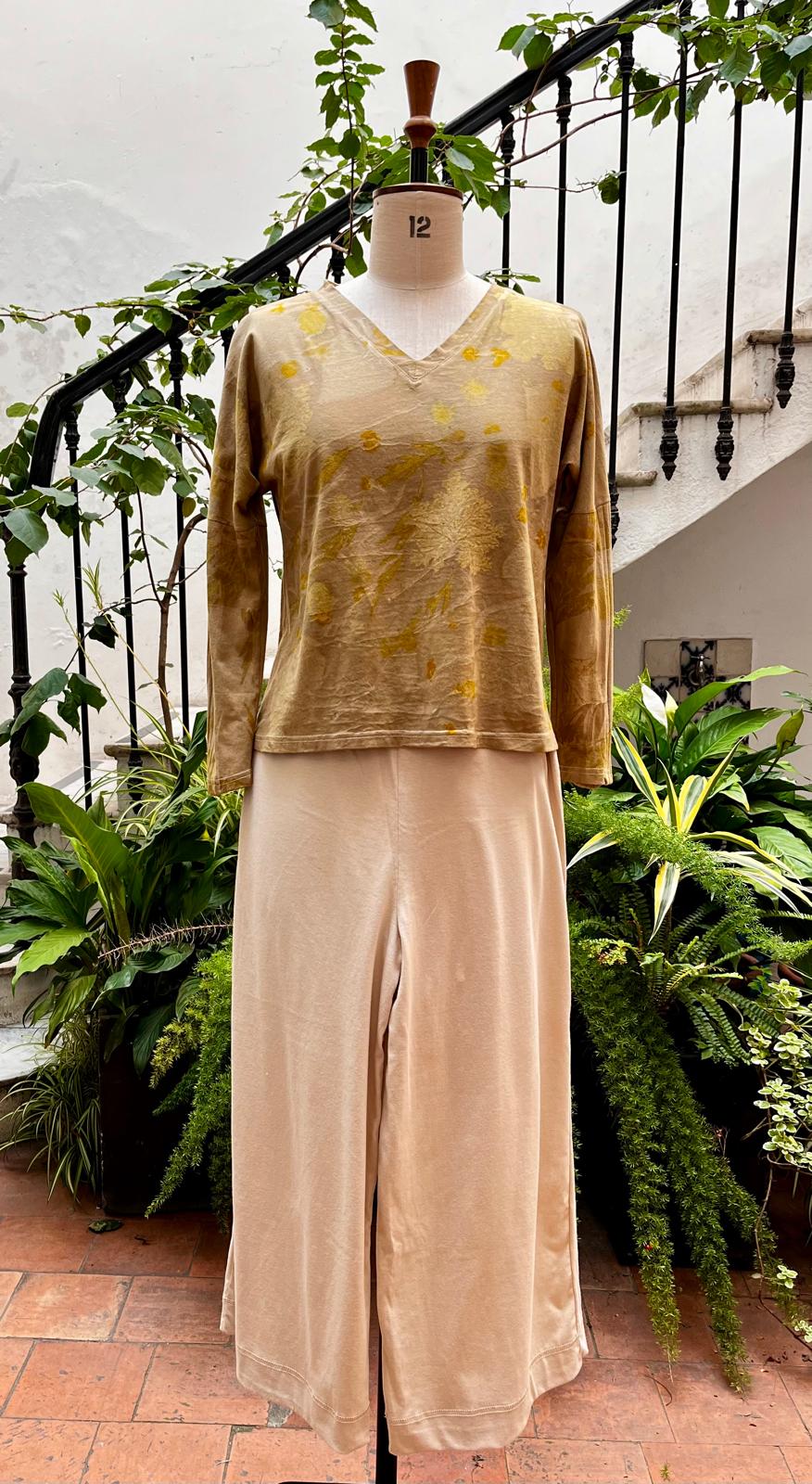Remera VIDA ecoprint verde III 20% off