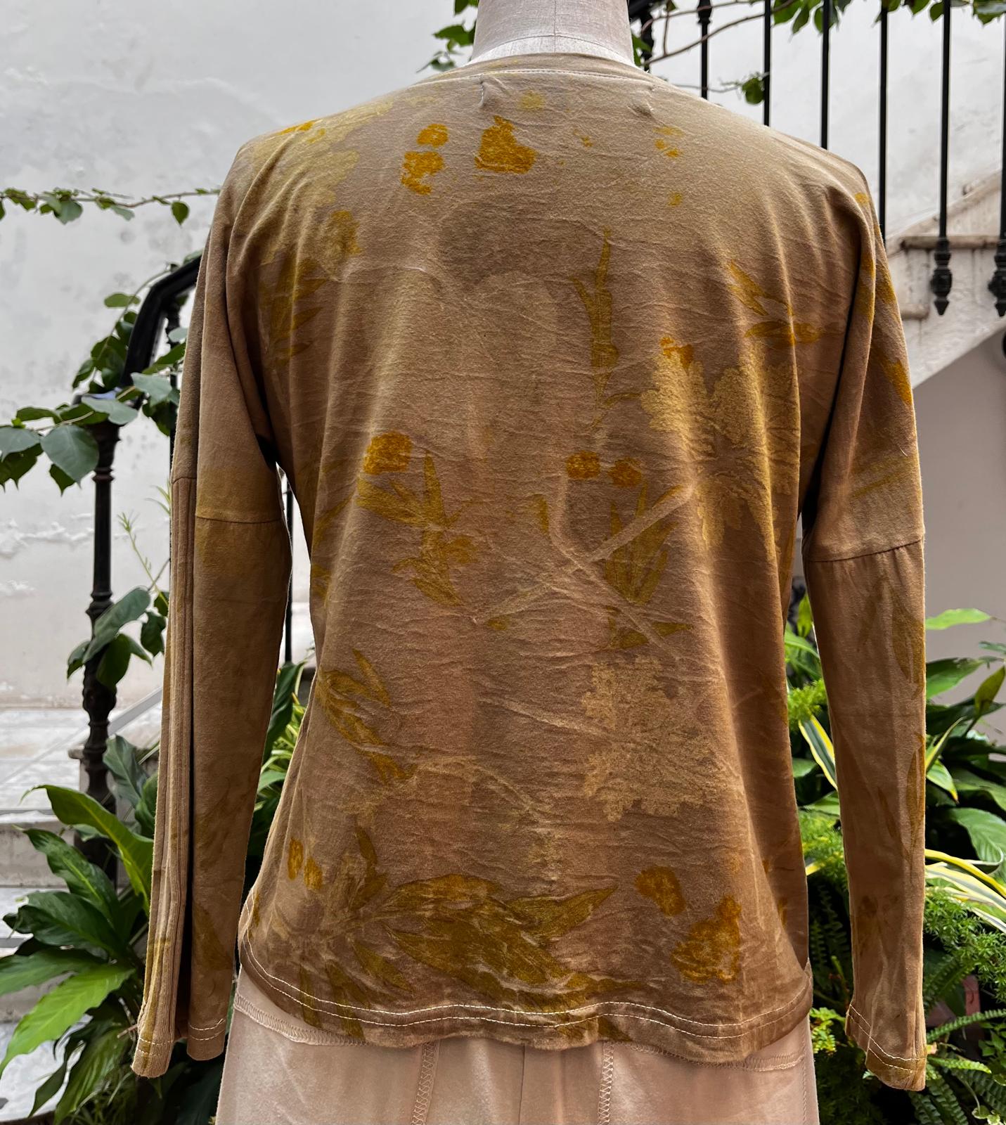 Remera VIDA ecoprint verde III 20% off