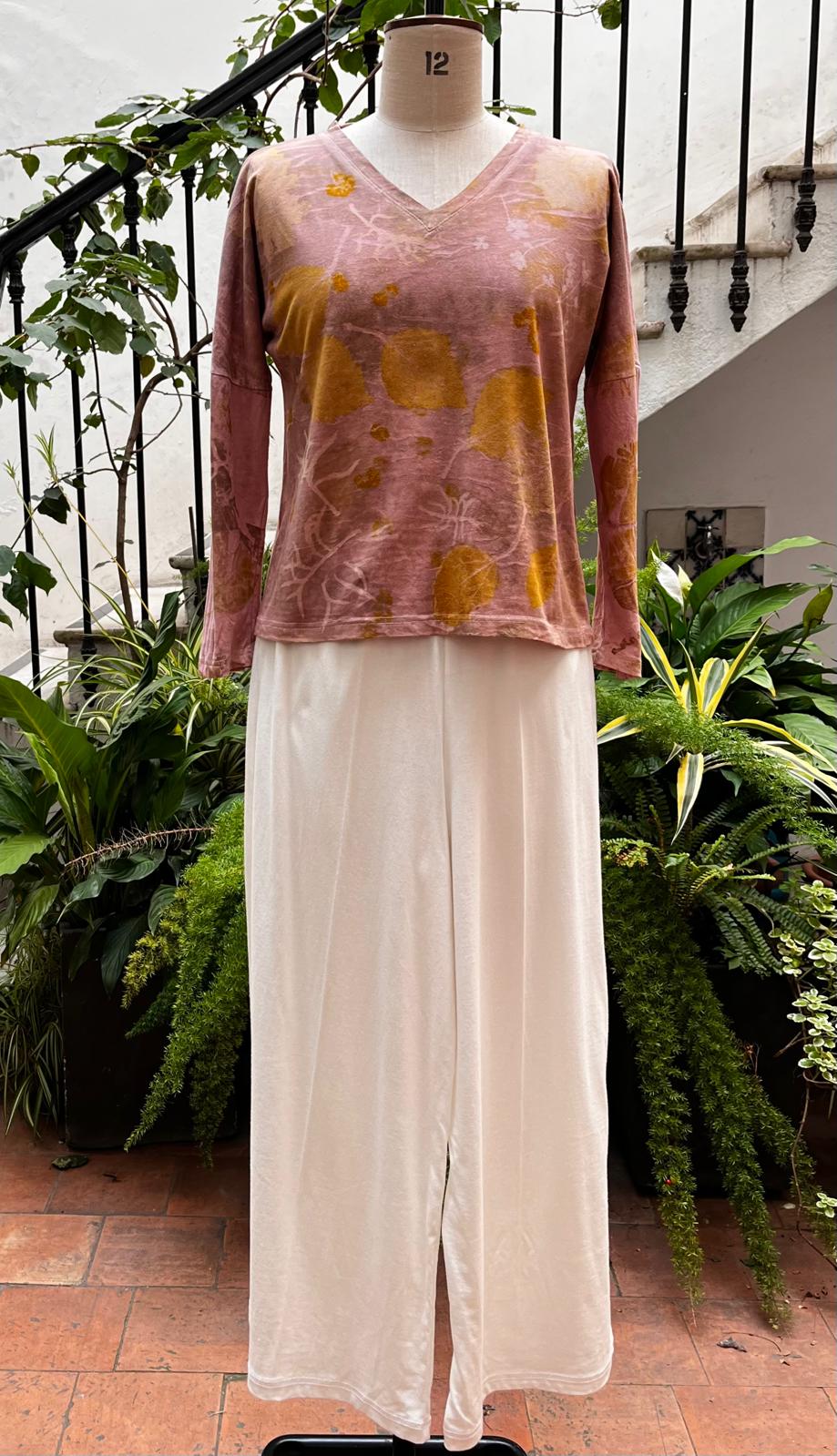 Remera VIDA ecoprint rosa I 20% off