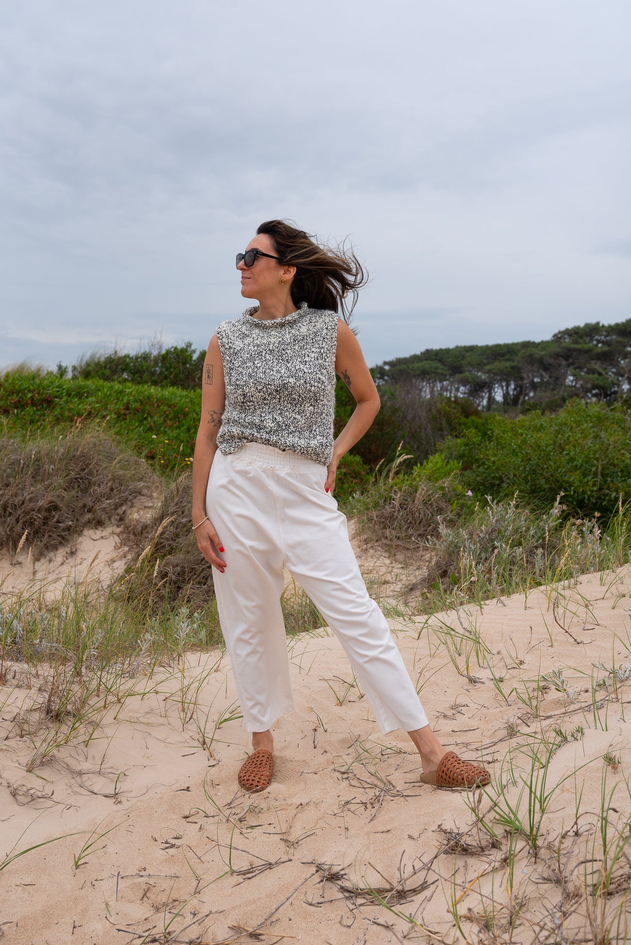 Chaleco ZEN blanco/negro