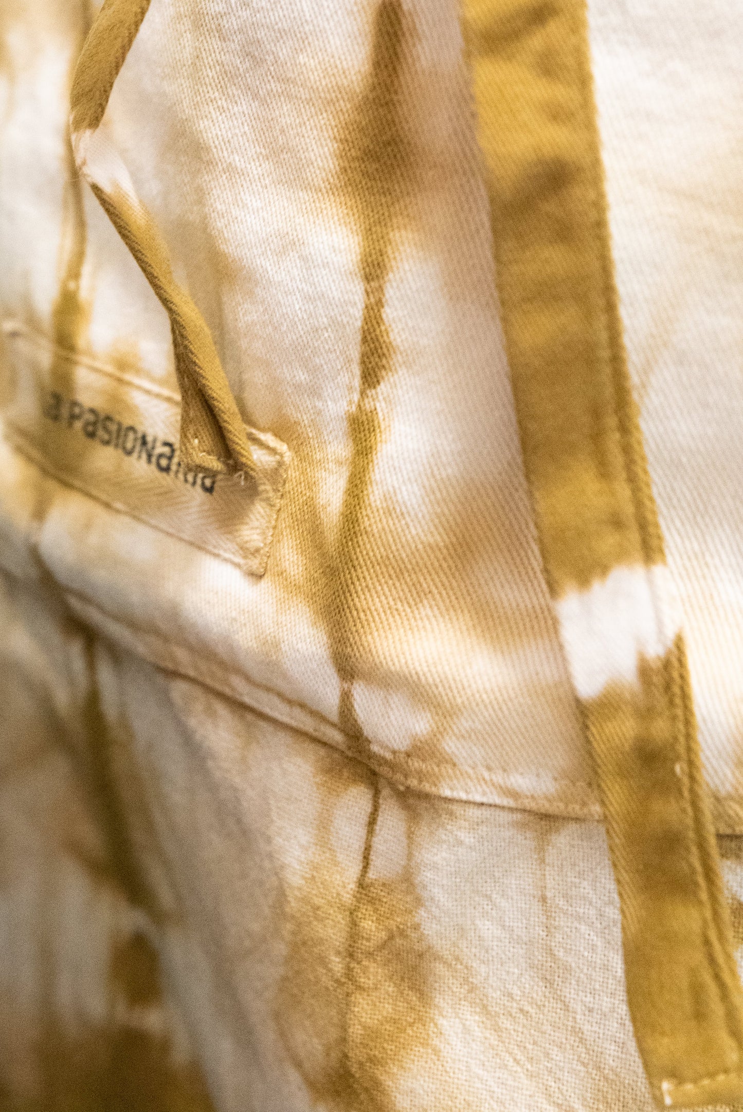 Delantal Shibori verde romerillo (corto)