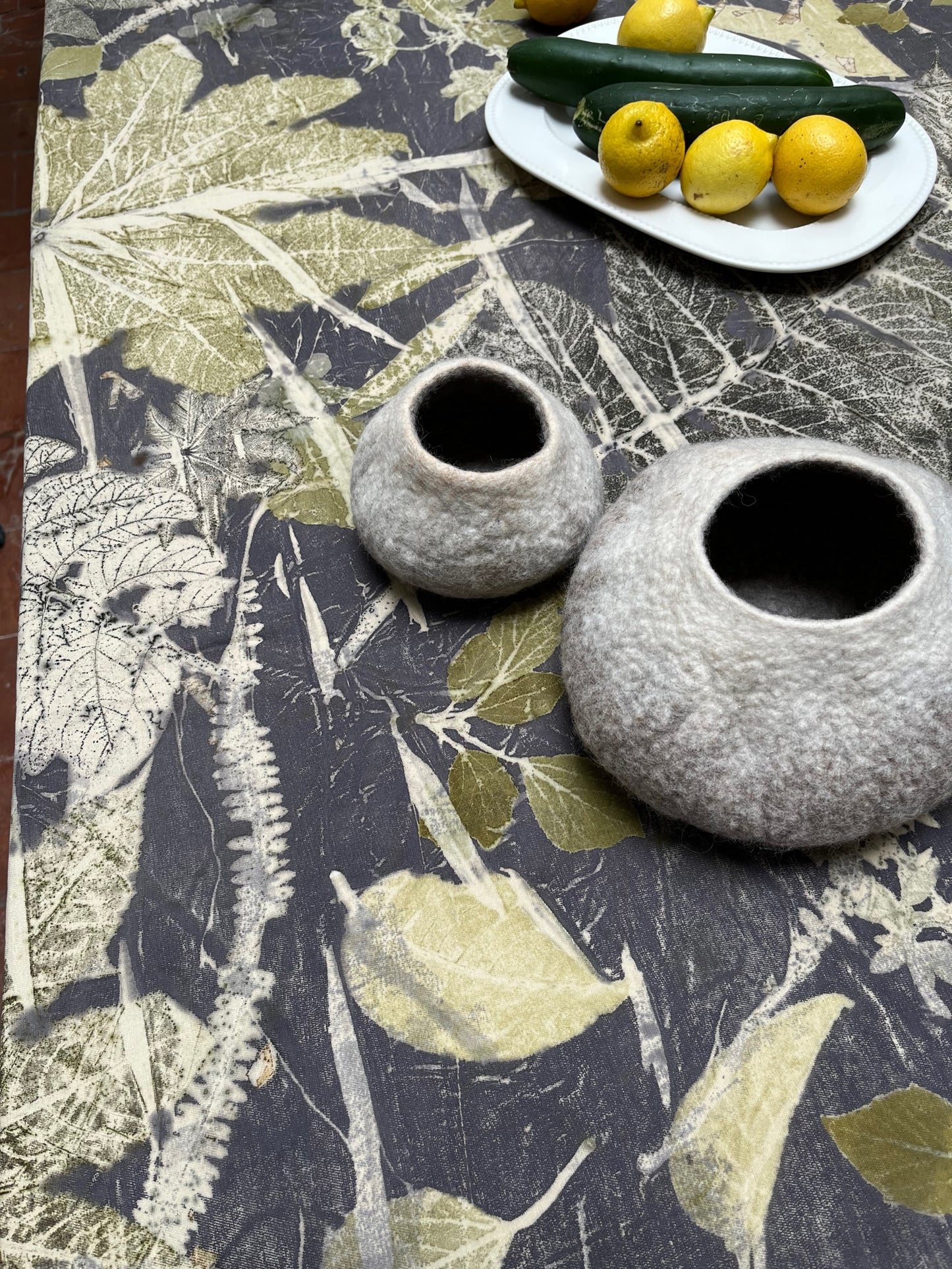 Mantel/Lona PICNIC con ecoprint *25% OFF*