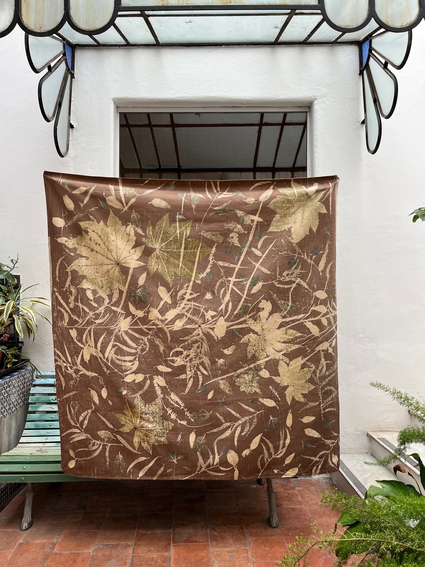 Mantel/Lona PICNIC con ecoprint *25% OFF*