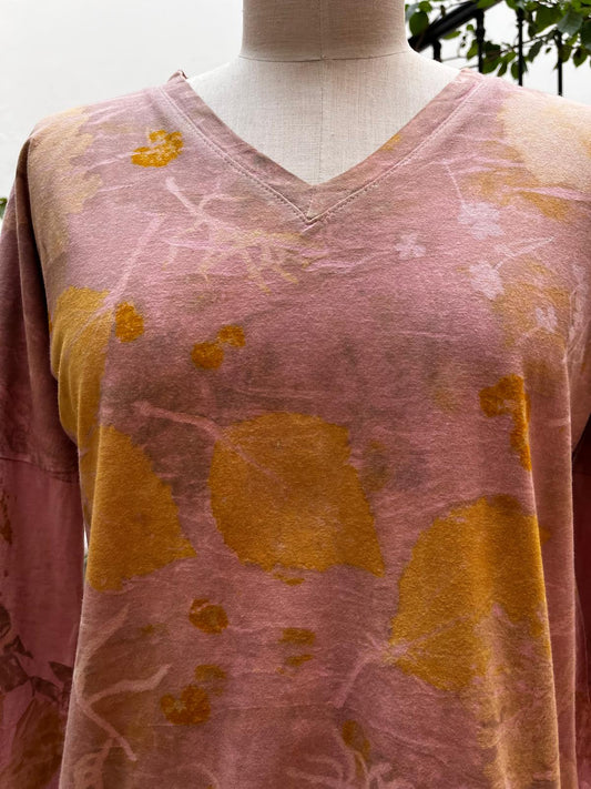 Remera VIDA ecoprint rosa I 20% off