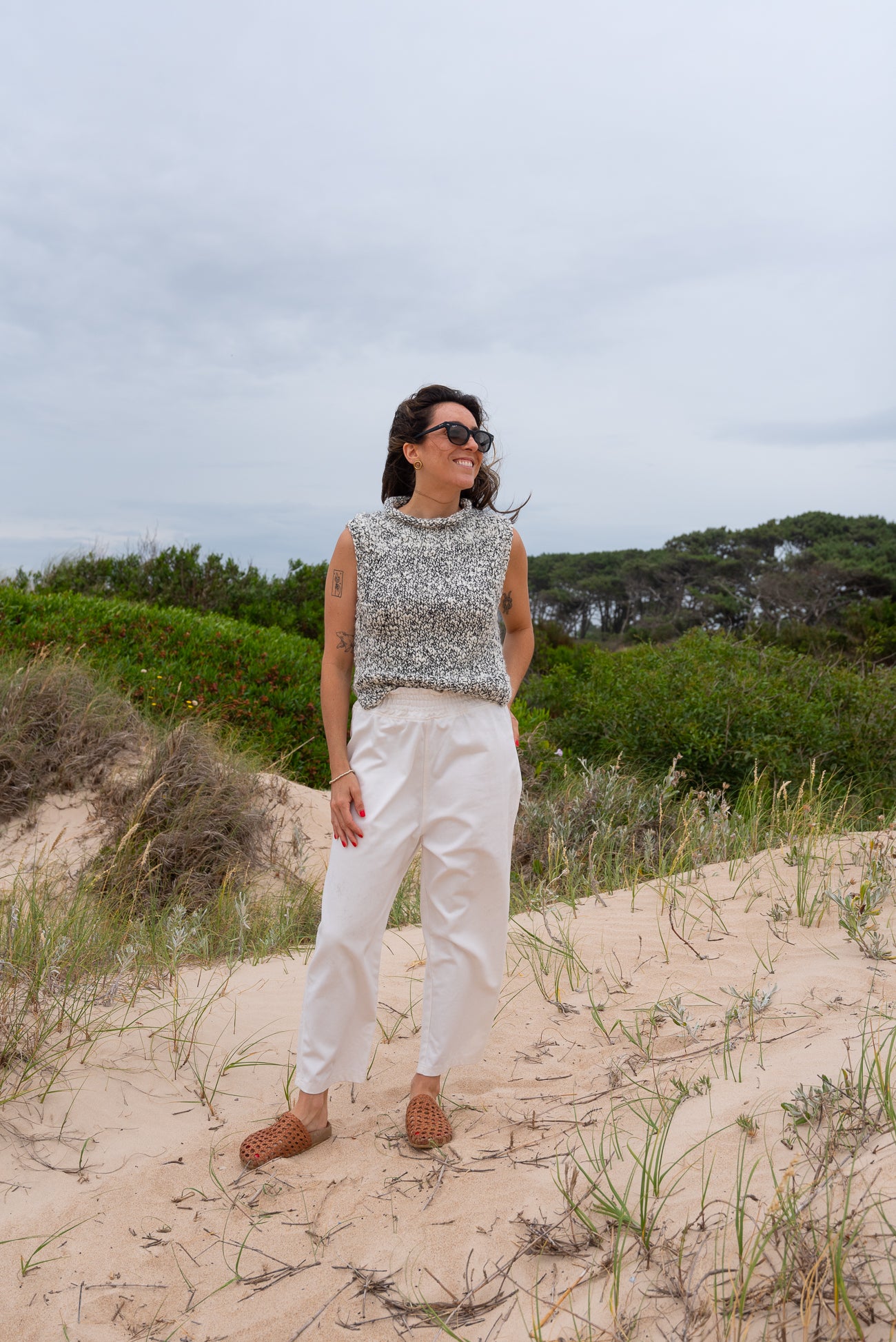 Chaleco ZEN blanco/negro