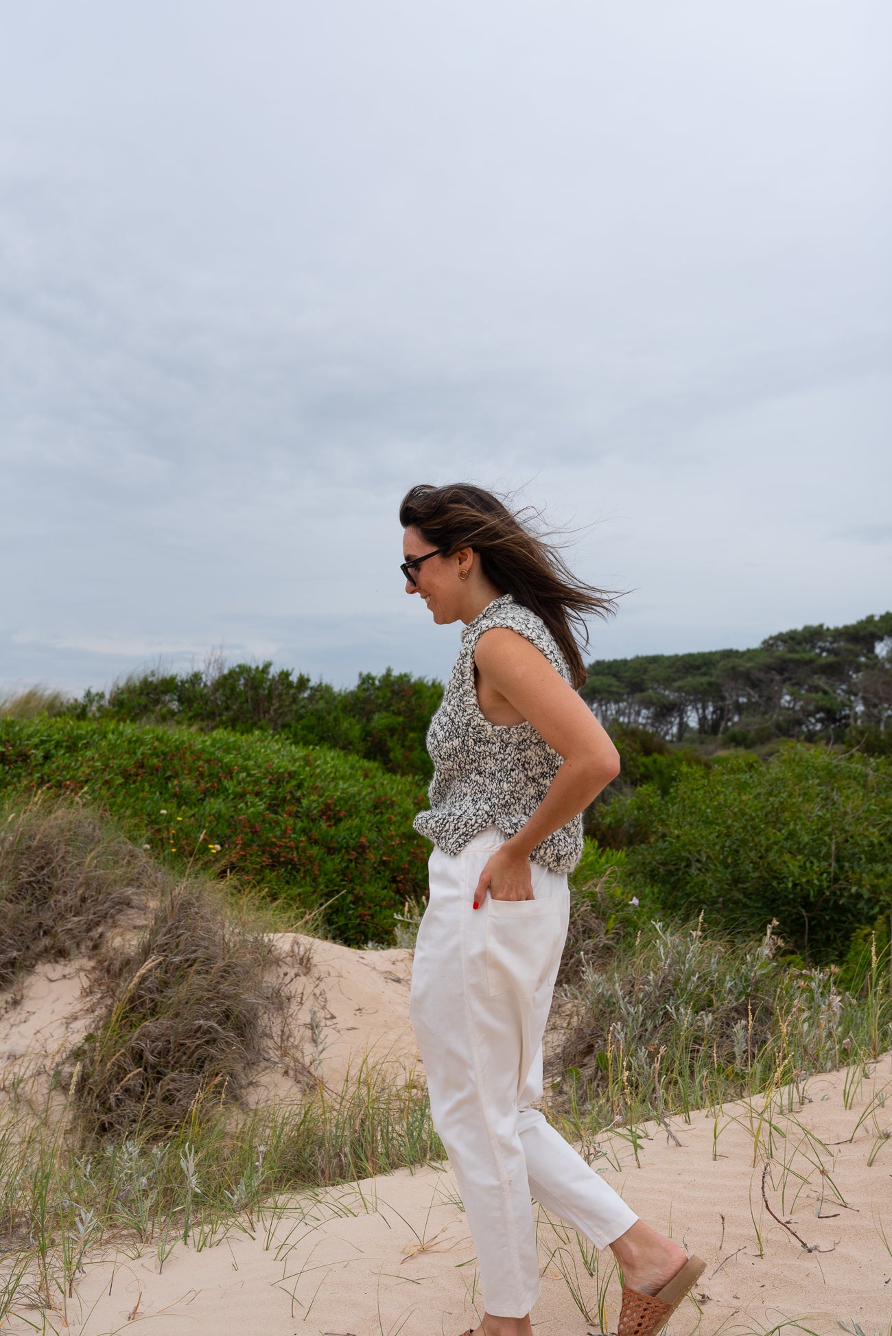 Chaleco ZEN blanco/negro