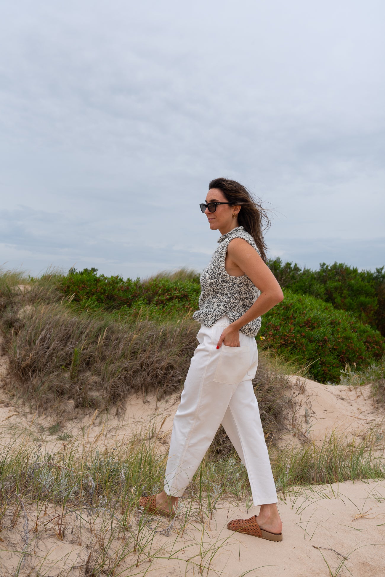 Chaleco ZEN blanco/negro