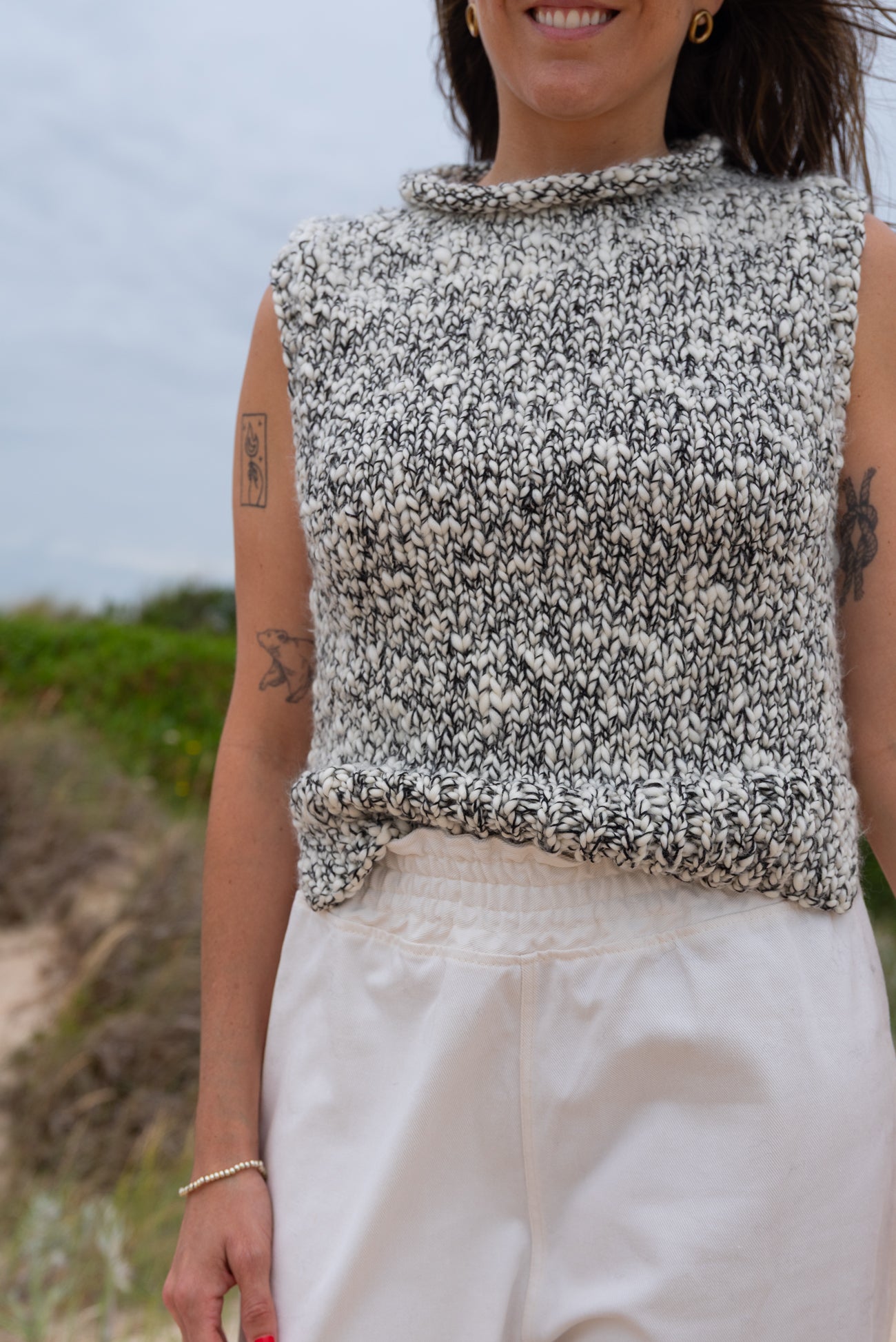 Chaleco ZEN blanco/negro