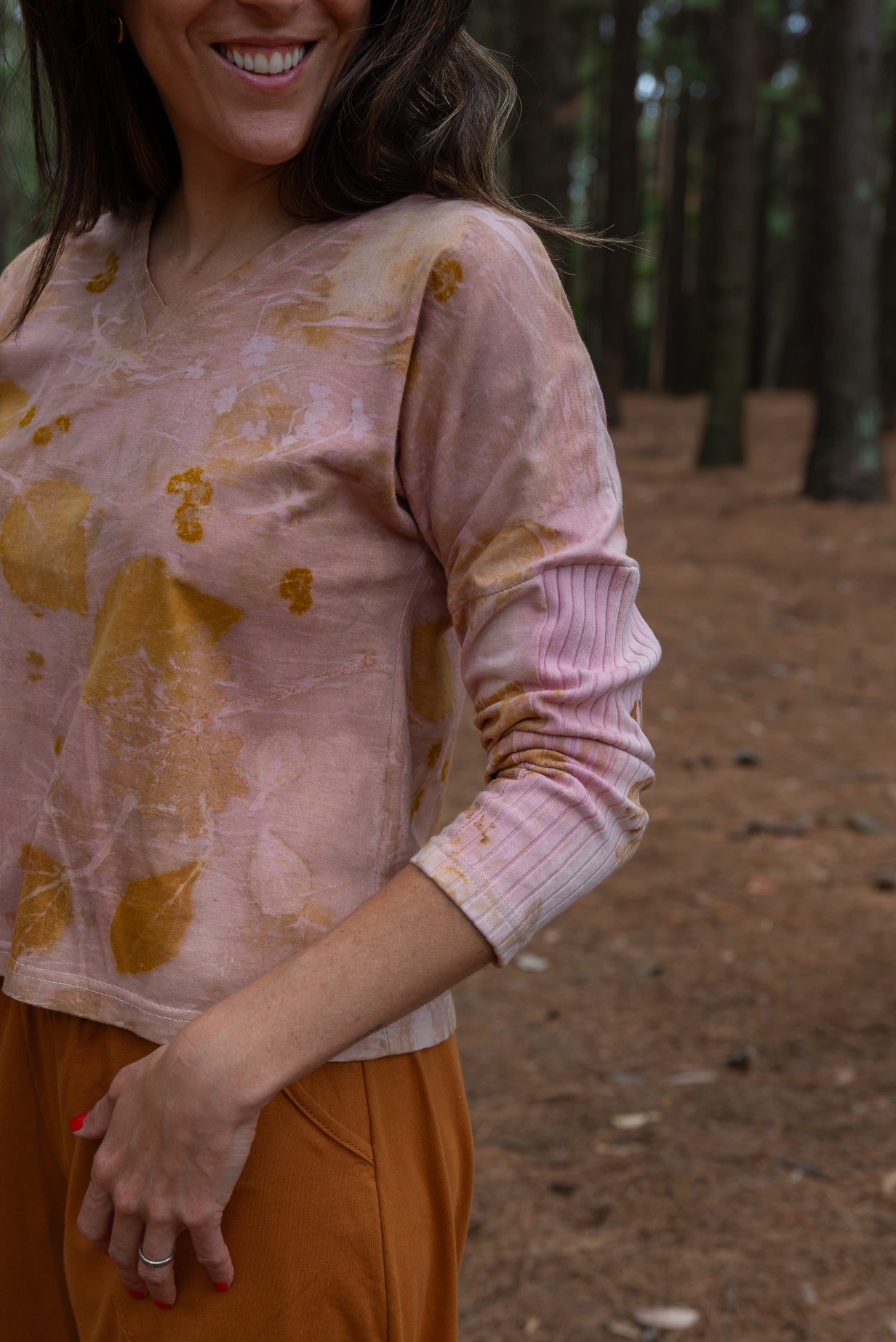 Remera VIDA ecoprint rosa I 20% off
