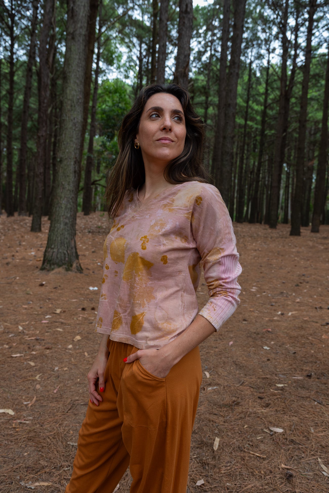 Remera VIDA ecoprint rosa I 20% off