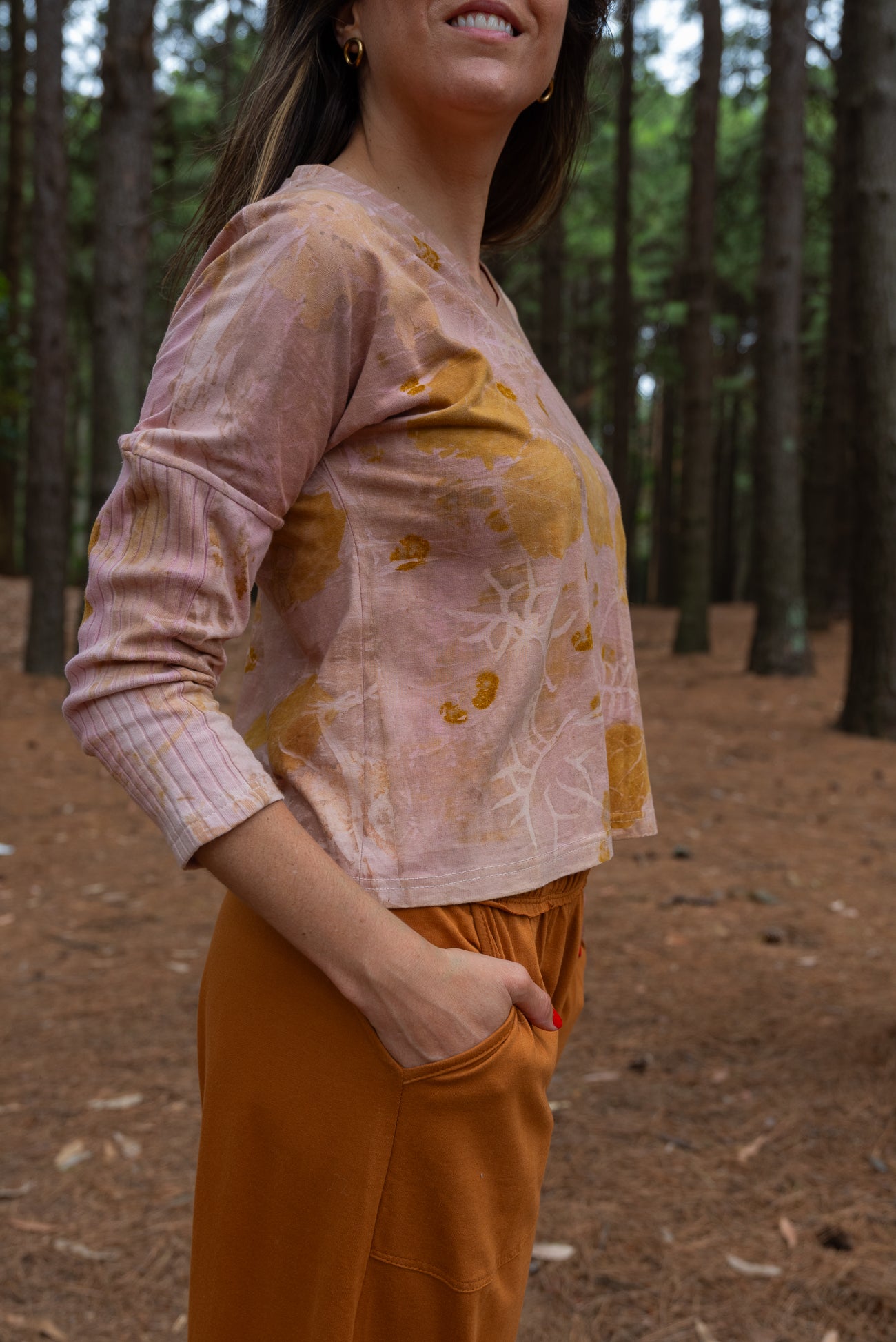 Remera VIDA ecoprint rosa I 20% off
