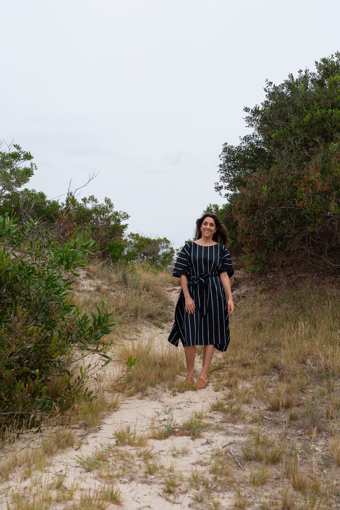 Túnica LIBERTAD rayas negro/blanco