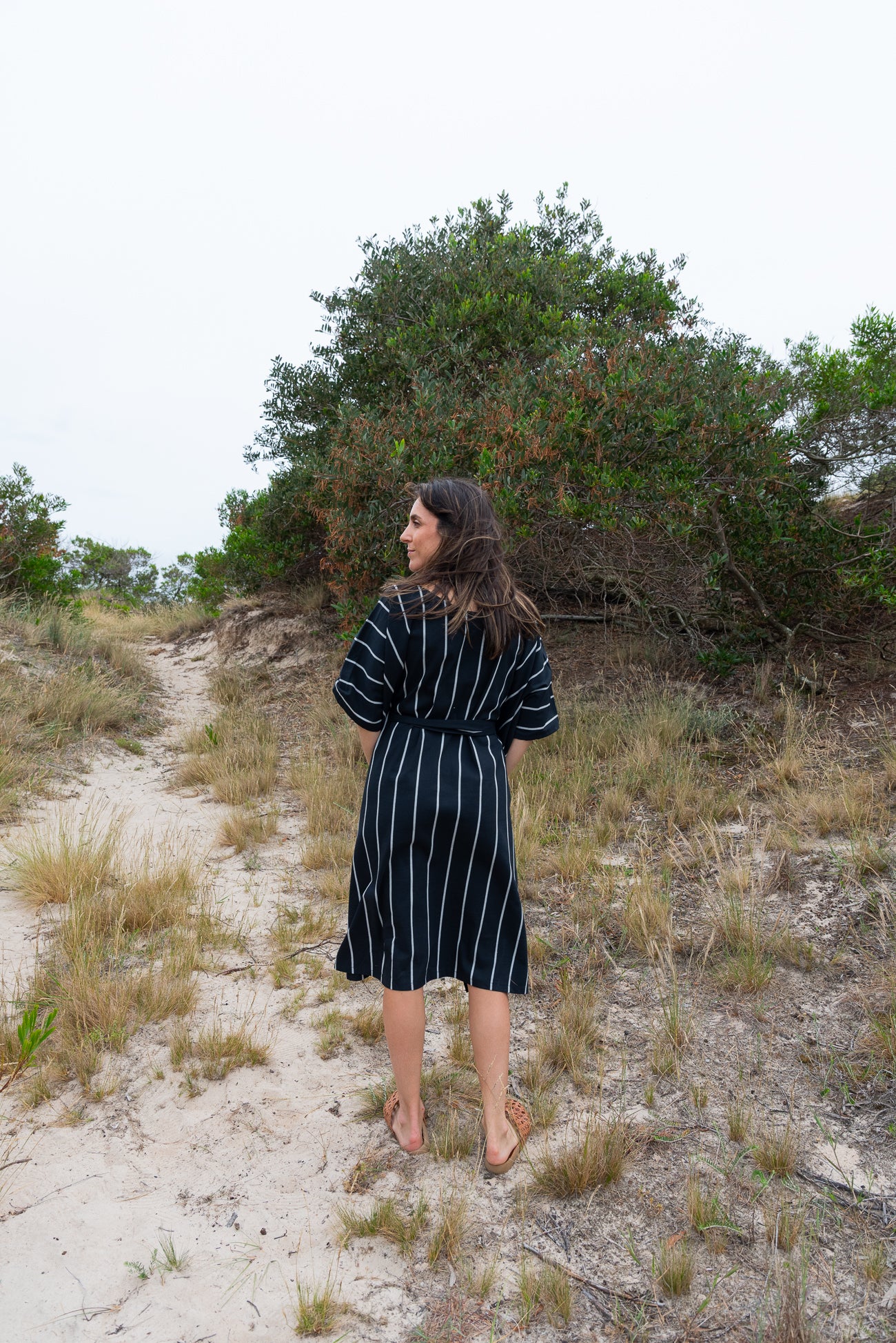 Túnica LIBERTAD rayas negro/blanco